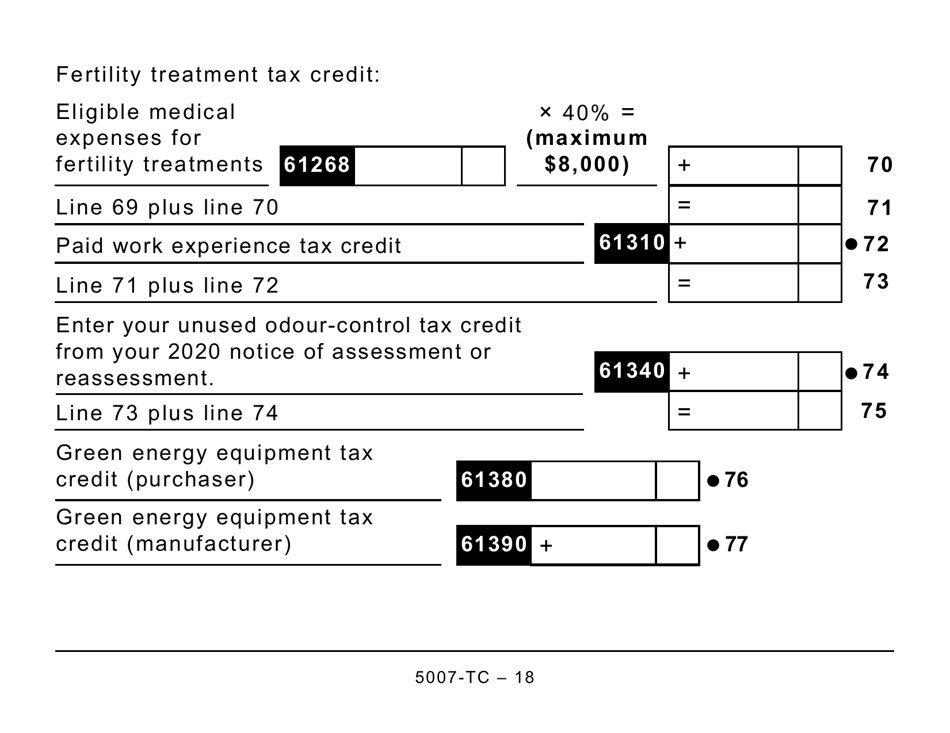 Form 5007-TC (MB479) Manitoba Credits (Large Print) - Canada, Page 18