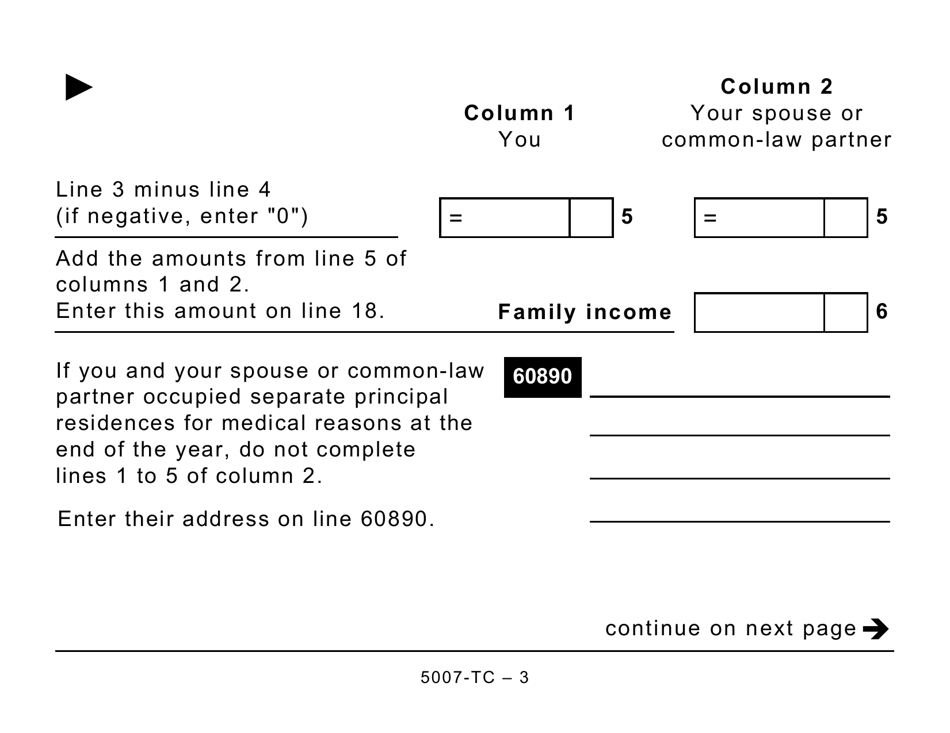 Form 5007-TC (MB479) Manitoba Credits (Large Print) - Canada, Page 3