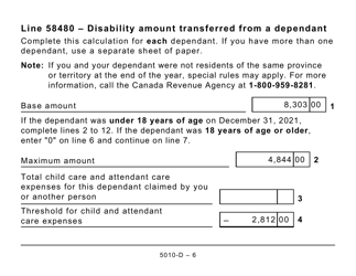 Form 5010-D Worksheet BC428 British Columbia (Large Print) - Canada, Page 6