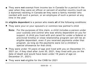 Form 5009-S6 Schedule 6 Canada Workers Benefit (Large Print) - Canada, Page 4