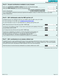 Form 5000-S7 Schedule 7 Rrsp, Prpp, and Spp Unused Contributions, Transfers, and Hbp or LLP Activities - Canada, Page 4