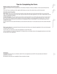 Form 29 (PFA725) Application About Enforcement - British Columbia, Canada, Page 3
