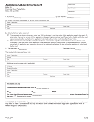 Form 29 (PFA725) Application About Enforcement - British Columbia, Canada, Page 4