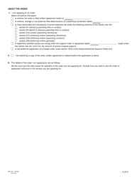 Form 29 (PFA725) Application About Enforcement - British Columbia, Canada, Page 6