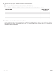Form 10 (PFA717) Application for Case Management Order - British Columbia, Canada, Page 8