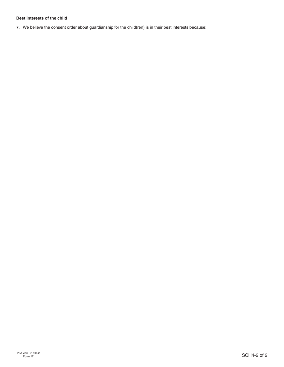 Form 17 (PFA723) Application for a Family Law Matter Consent Order - British Columbia, Canada, Page 24