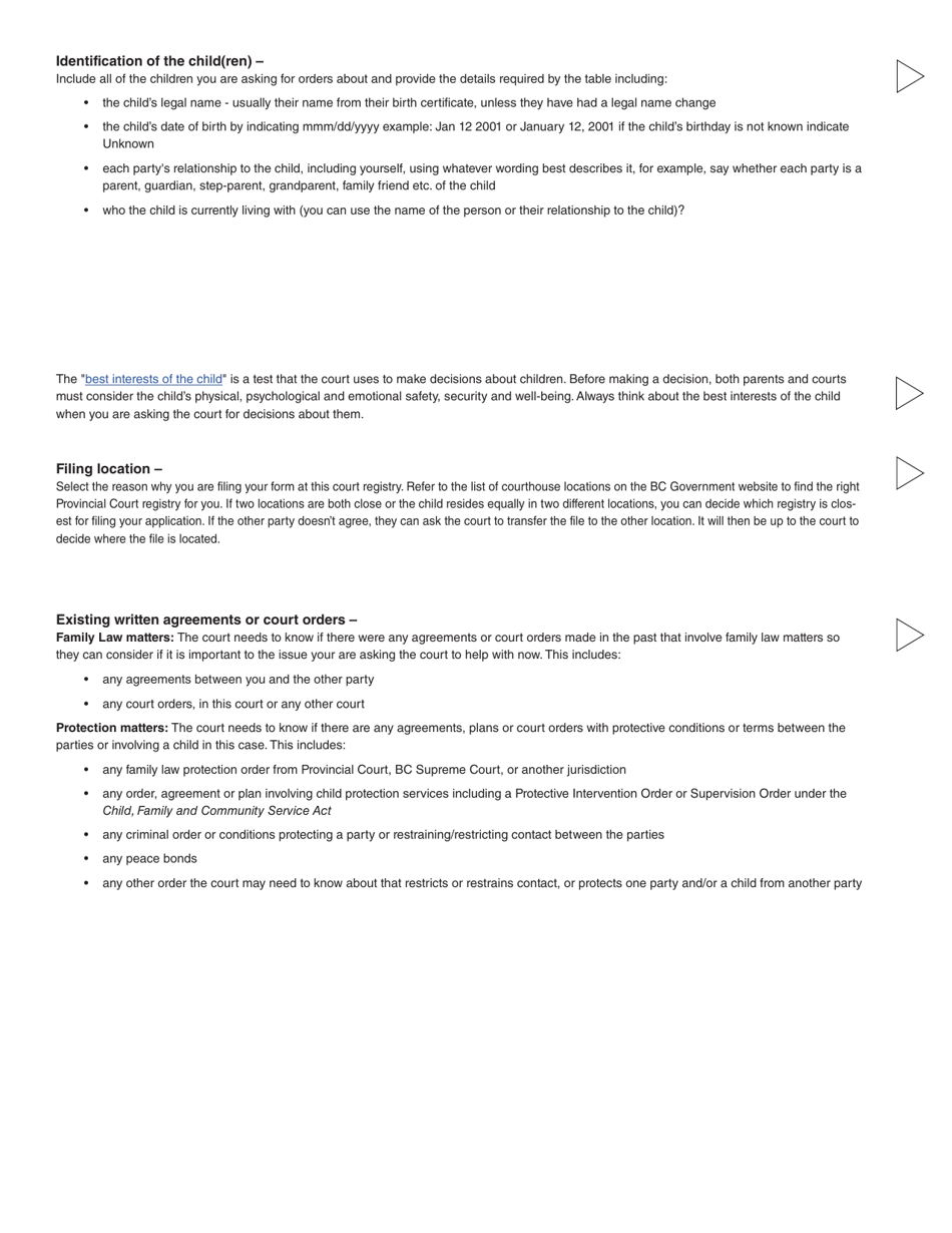 Form 17 (PFA723) Application for a Family Law Matter Consent Order - British Columbia, Canada, Page 7