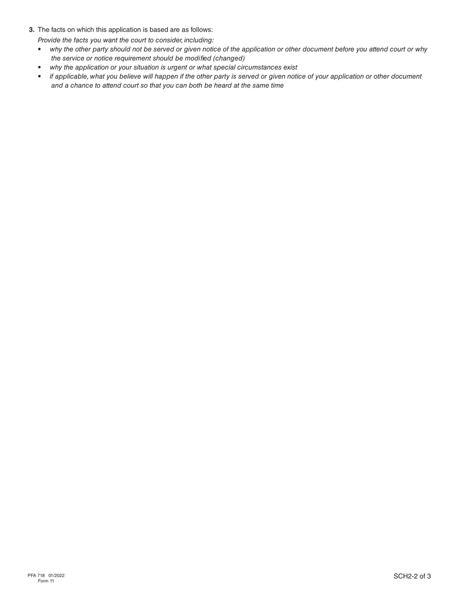Form 11 (PFA718) Application for Case Management Order Without Notice or Attendance - British Columbia, Canada, Page 10