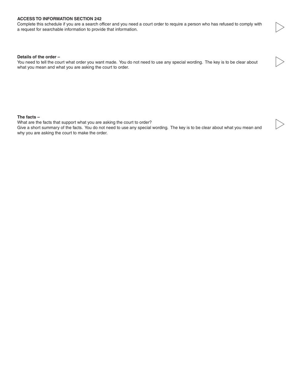 Form 11 (PFA718) Application for Case Management Order Without Notice or Attendance - British Columbia, Canada, Page 17