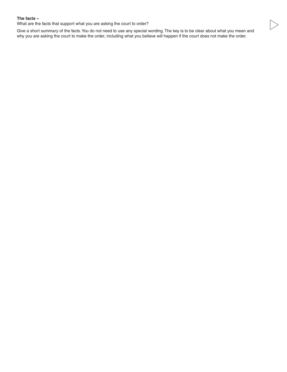 Form 11 (PFA718) Application for Case Management Order Without Notice or Attendance - British Columbia, Canada, Page 9