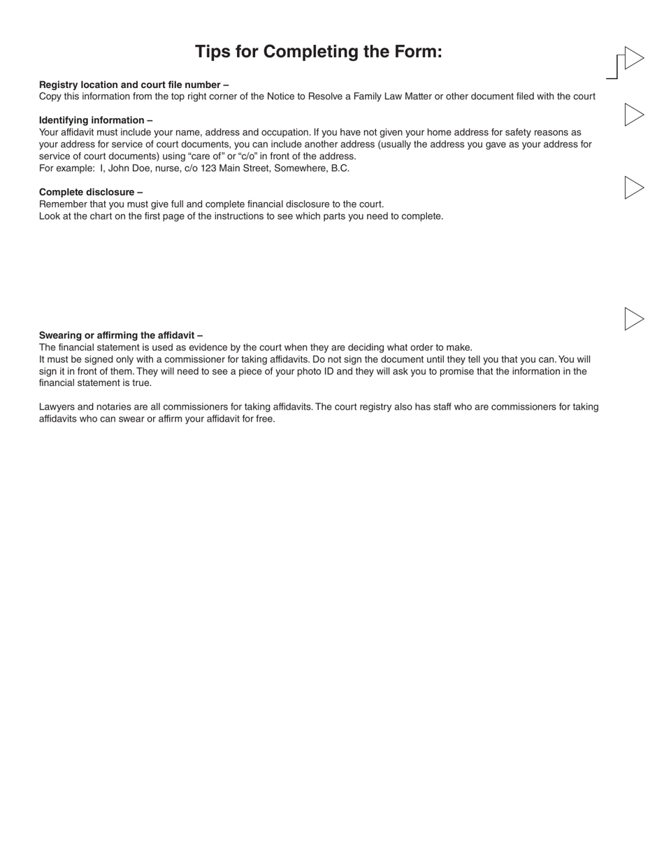 Form 4 (PFA713) Financial Statement - British Columbia, Canada, Page 3