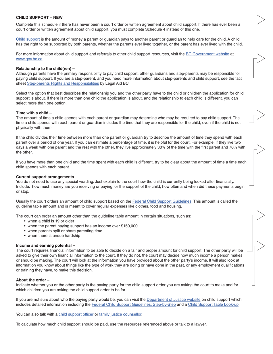Form 3 (PFA712) Application About a Family Law Matter - British Columbia, Canada, Page 19