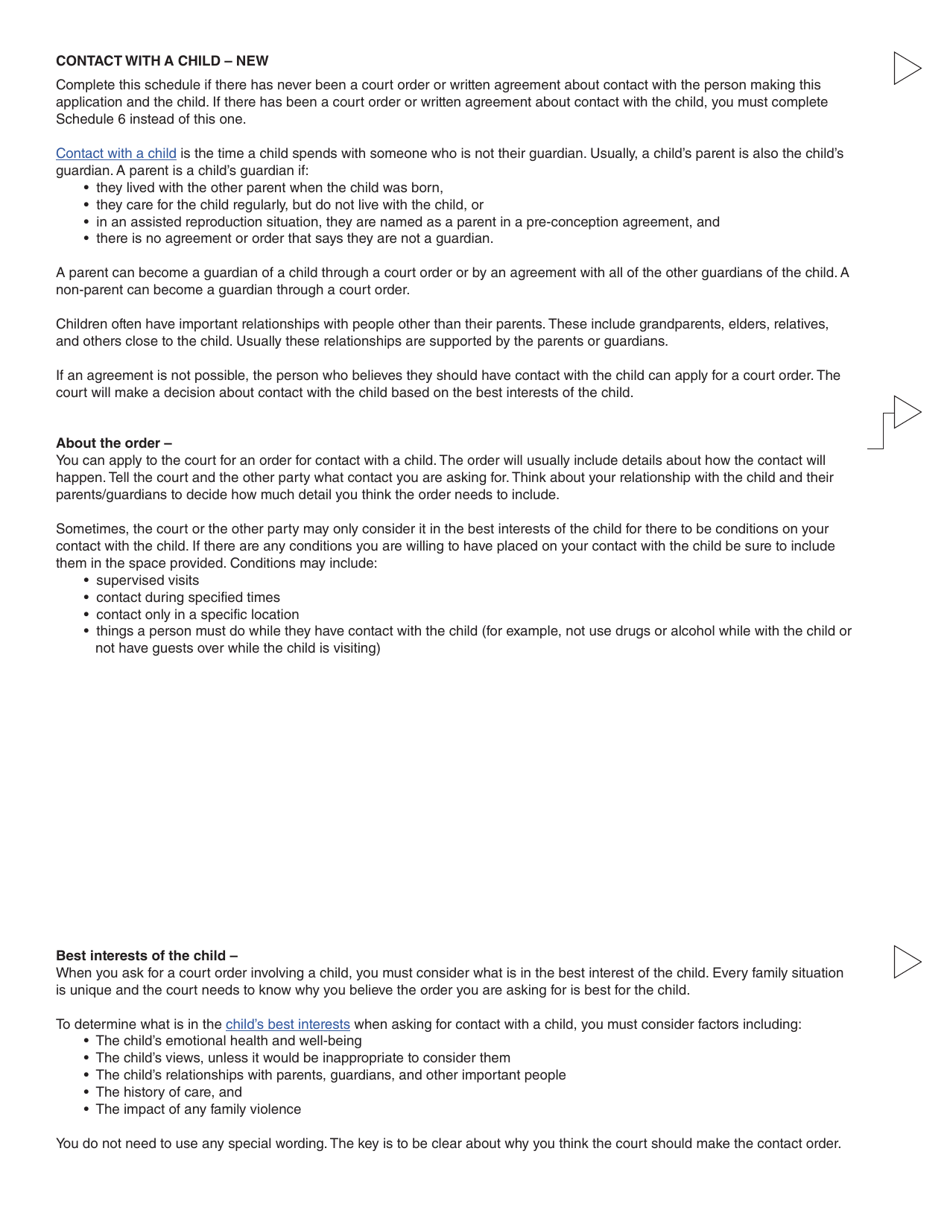 Form 3 (PFA712) Application About a Family Law Matter - British Columbia, Canada, Page 31