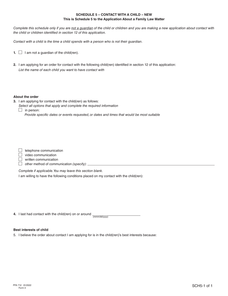 Form 3 (PFA712) Application About a Family Law Matter - British Columbia, Canada, Page 32