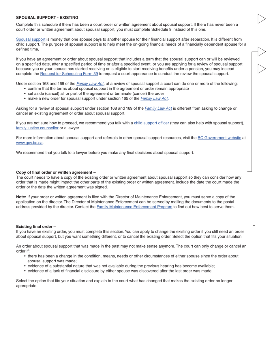 Form 3 (PFA712) Application About a Family Law Matter - British Columbia, Canada, Page 45