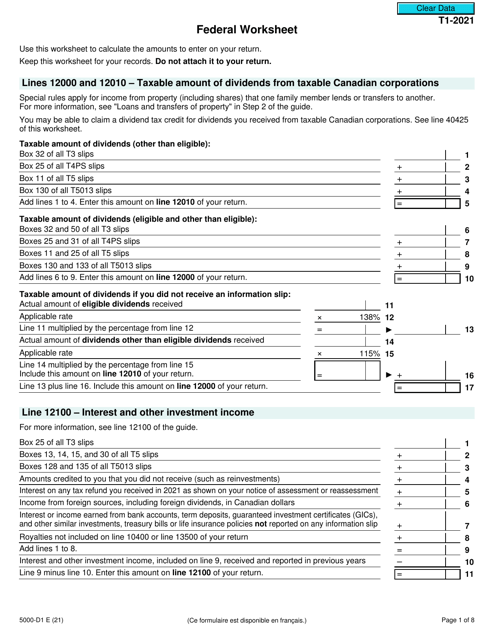 Form 5000-D1 2021 Printable Pdf