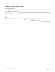 Form P1 Notice of Proposed Application in Relation to Estate - British Columbia, Canada, Page 3