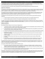 Mental Health Counselor Form 5CS Certification of Supervisor for Limited Permit - New York, Page 3