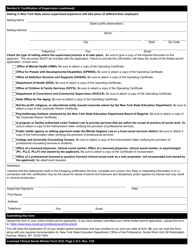 Licensed Clinical Social Worker Form 5CS Certification of Supervision for Limited Permit - New York, Page 2