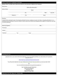 Veterinarian Form 5CS Certification of Supervisor for Limited Permit - New York, Page 2