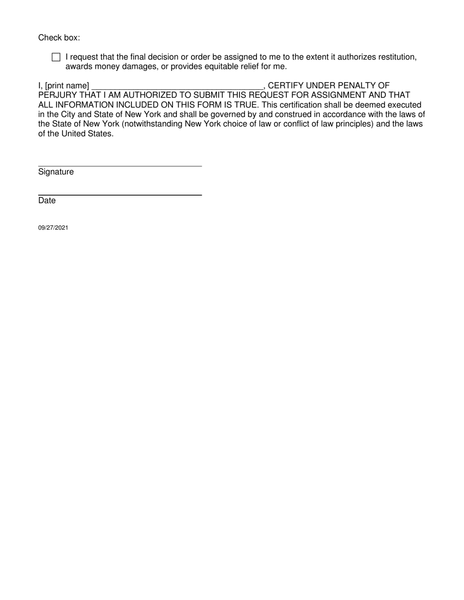 Request for Assignment - New York City, Page 2