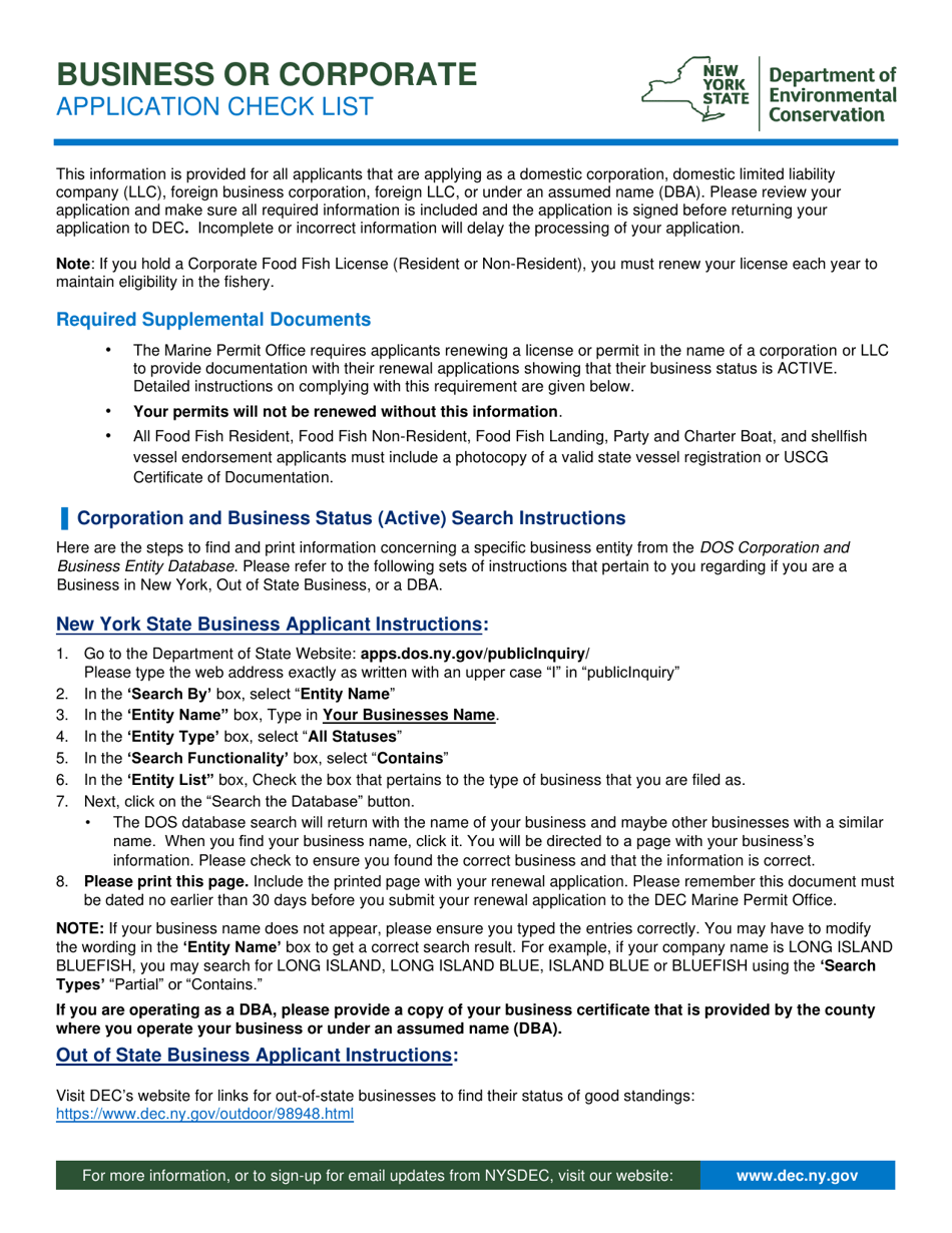 Marine District Party and Charter Boat License Application - New York, Page 2