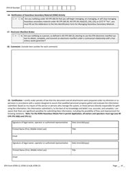 EPA Form 8700-12 (8700-13 A/B; 8700-23) Hazardous Waste Report Site Identification Form - New York, Page 6