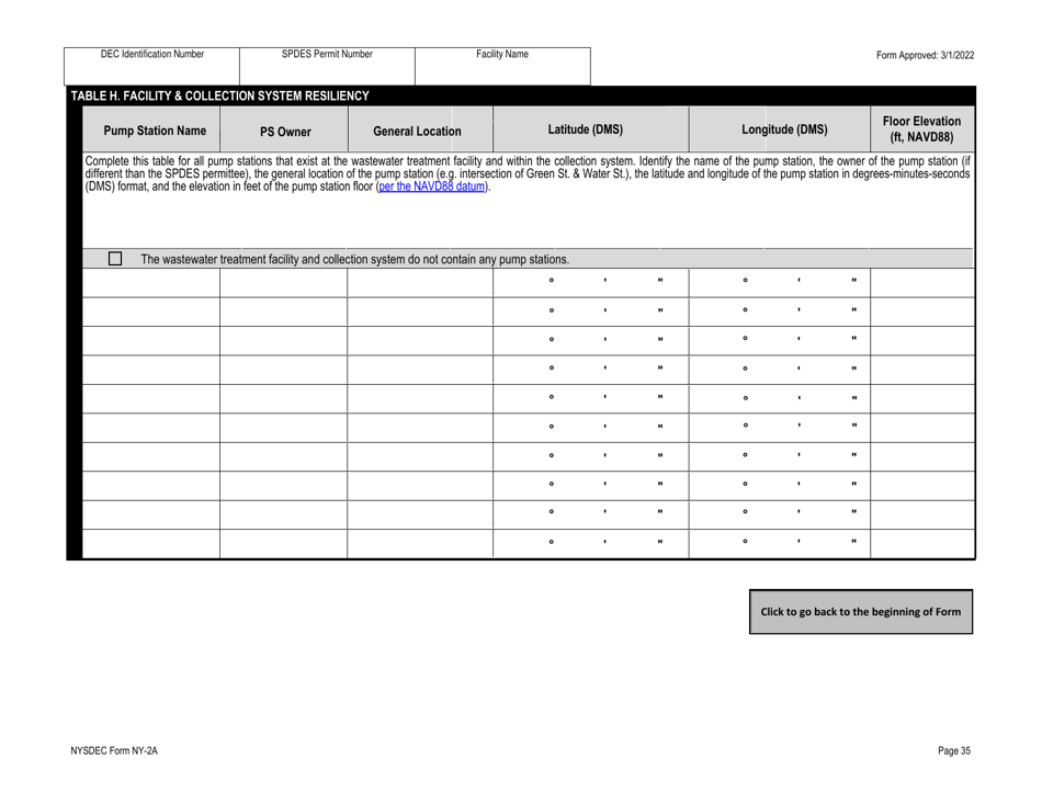DEC Form NY-2A Application for Spdes Permit to Discharge Wastewater New and Existing Publicly Owned Treatment Works - New York, Page 47