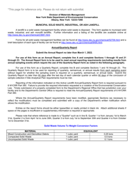 Msw, Industrial or Ash Landfill Annual/Quarterly Report - New York, Page 26