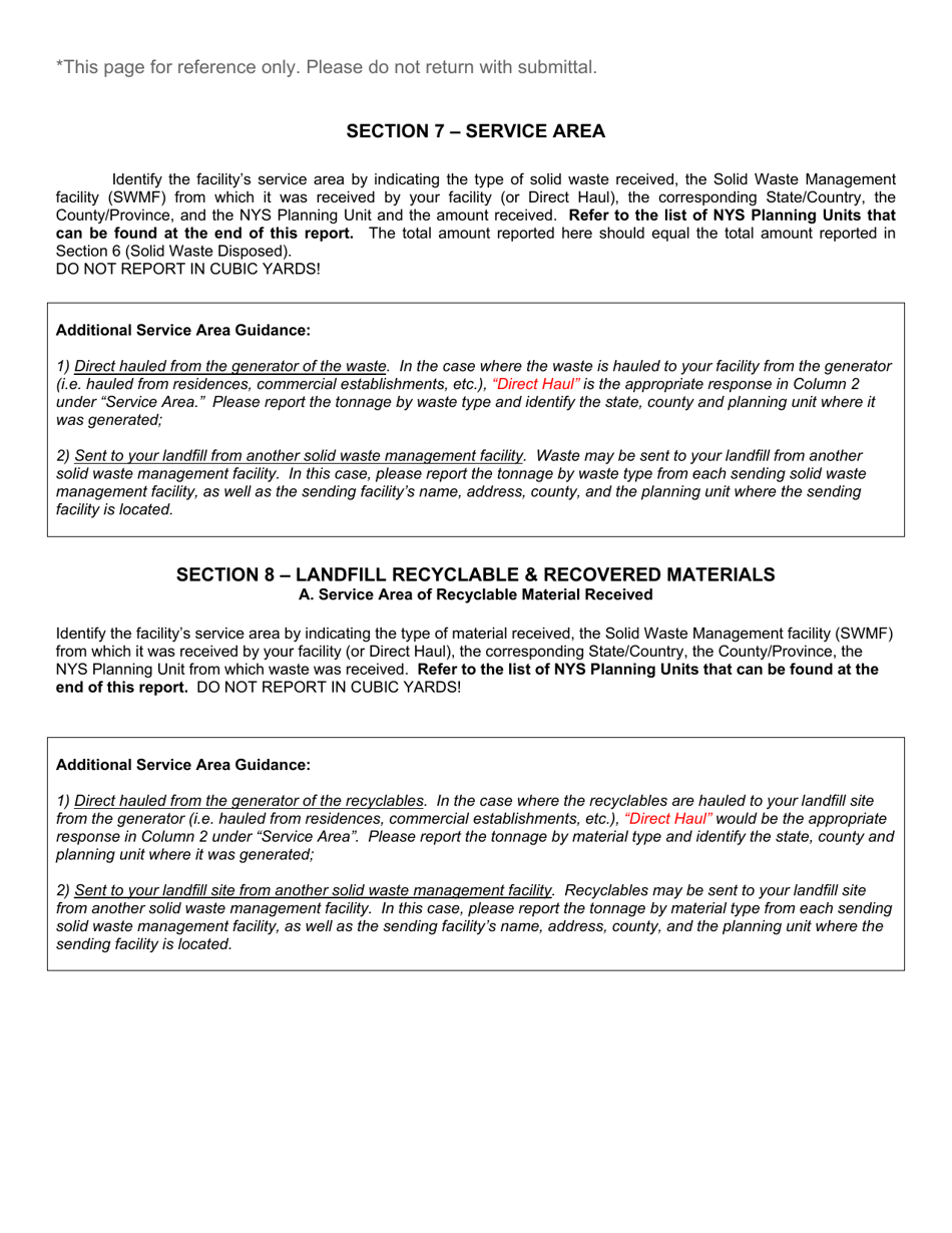 Msw, Industrial or Ash Landfill Annual / Quarterly Report - New York, Page 27