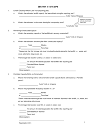 Msw, Industrial or Ash Landfill Annual/Quarterly Report - New York, Page 2