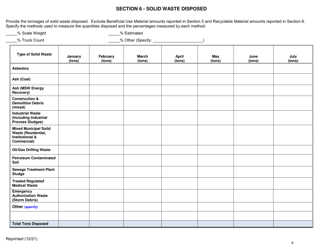 Msw, Industrial or Ash Landfill Annual/Quarterly Report - New York, Page 8