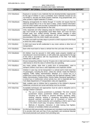 Form OCFS-LDSS-7028 Legally Exempt Informal Child Care Program Inspection Report - New York, Page 5