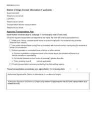 Form OCFS-5019 Individual Transportation Plan for a Student in Foster Care - New York, Page 2
