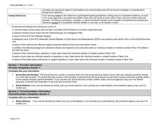 Instructions for Form OCFS-LDSS-4699 Enrollment Form for Provider of Legally Exempt in-Home Child Care and Legally Exempt Family Child Care - New York, Page 2