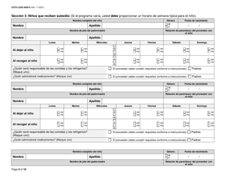 Formulario OCFS-LDSS-4699-S Formulario De Inscripcion Para El Proveedor De Cuidado Infantil a Domicilio Legalmente Exento Y De Cuidado Infantil Familiar Legalmente Exento - New York (Spanish), Page 3