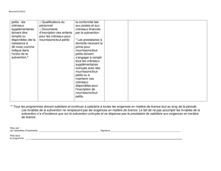 Form RFA-1 Attachment 6 Invest in Ny Child Care Grant on-Going Eligibility Report - New York (French), Page 7