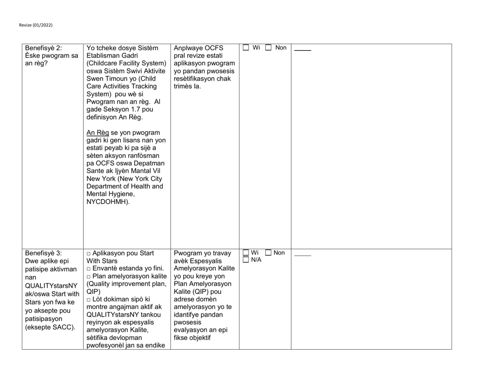 Form RFA-1 Attachment 6 Invest in Ny Child Care Grant on-Going Eligibility Report - New York (Haitian Creole), Page 3