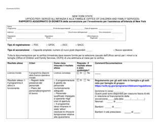 Document preview: Form RFA-1 Attachment 6 Invest in Ny Child Care Grant on-Going Eligibility Report - New York (Italian)