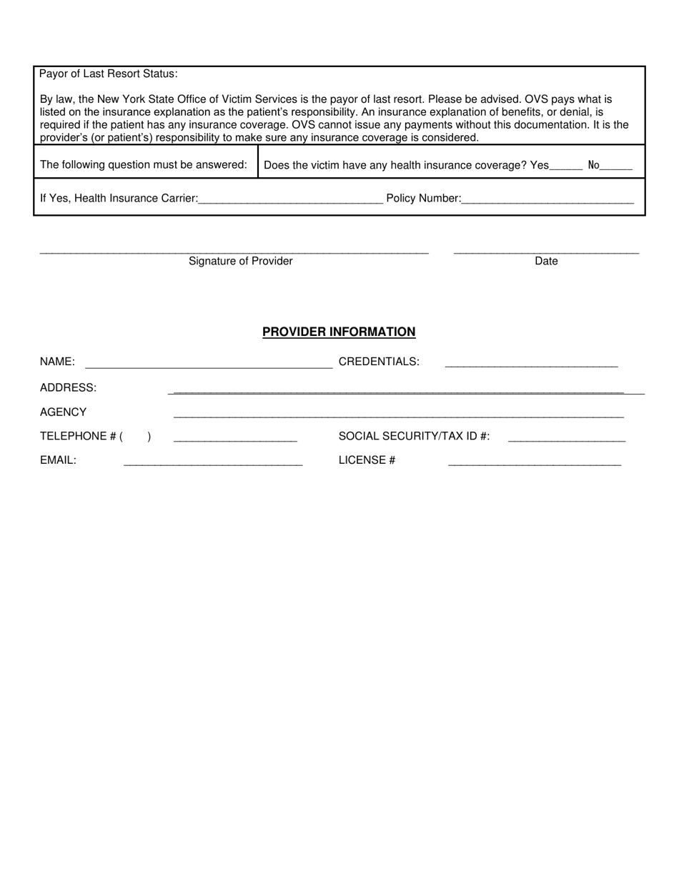 Mental Health Treatment Report - Outpatient - New York, Page 3