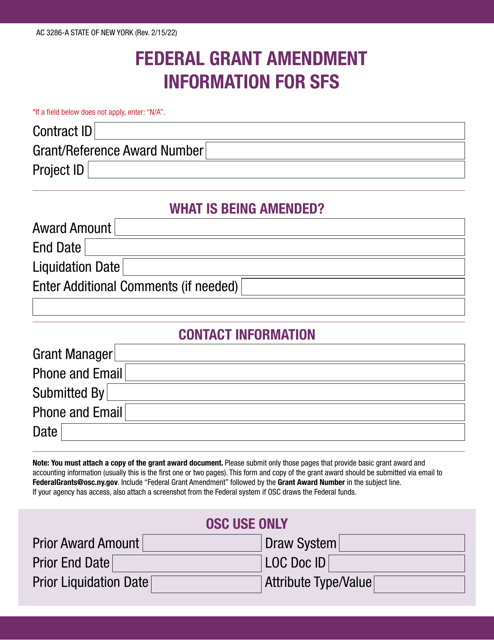 Form AC3286-A  Printable Pdf
