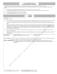 Form AOC-CR-262 Petition and Order for Termination of Sex Offender Registration - North Carolina (English/Spanish), Page 4