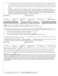Form AOC-CR-272 Detention of Probationer Arrested for Felony - North Carolina (English/Spanish), Page 2