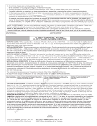 Form AOC-CR-273 Certificate of Relief Petition and Order - North Carolina (English/Spanish), Page 2
