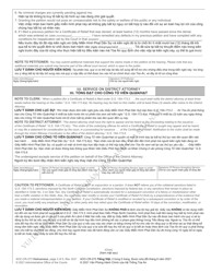 Form AOC-CR-273 Certificate of Relief Petition and Order - North Carolina (English/Vietnamese), Page 2