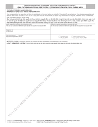 Form AOC-CV-120 Complaint for Judicial Authorization for Underage Person to Marry - North Carolina (English/Vietnamese), Page 2