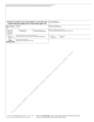 Form AOC-CV-226 Civil Affidavit of Indigency - North Carolina (English/Vietnamese), Page 4