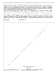 Form AOC-CR-202 Waiver of Trial Plea of Guilty Consent to Entry of Judgment (Misdemeanors) - North Carolina (English/Vietnamese), Page 2