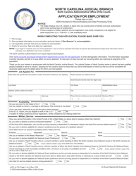 Form AOC-A-133 Application for Employment - North Carolina