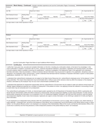 Form AOC-A-133 Application for Employment - North Carolina, Page 4